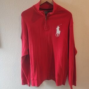 Polo Ralph Lauren 1933-34 Ski Patch Big Logo Quarter Zip Cotton Pullover Mens XL